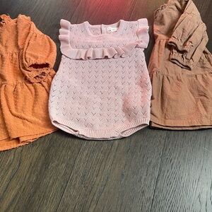 SHEIN Brown and Orange 12-18 Dresses + Quincy Mae Romper